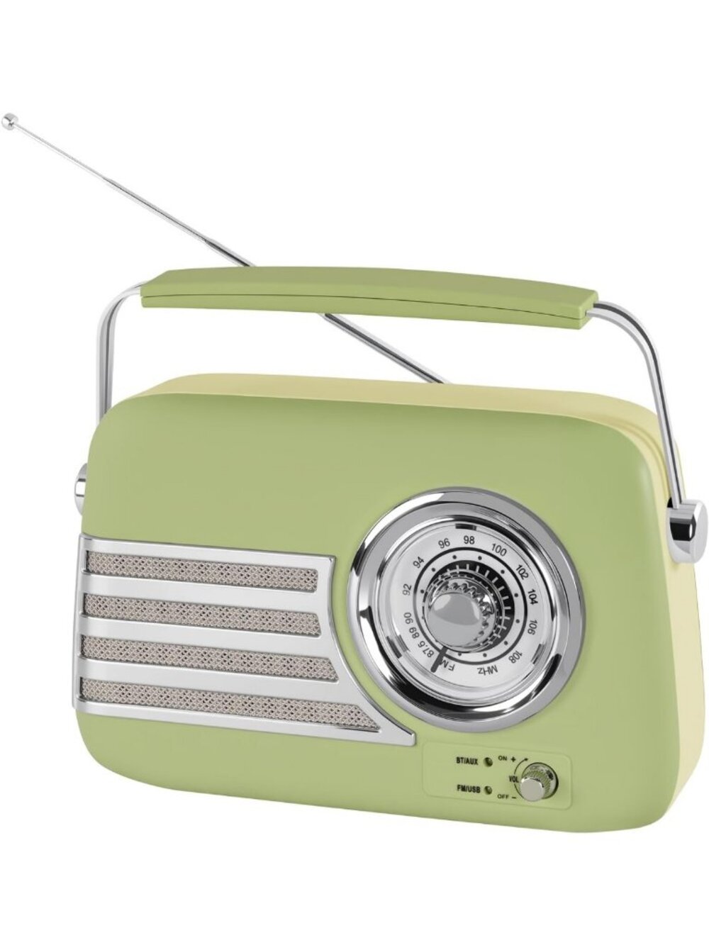 Vintage FM Bluetooth Radio Speaker,Powerfull Sound,Grass Green